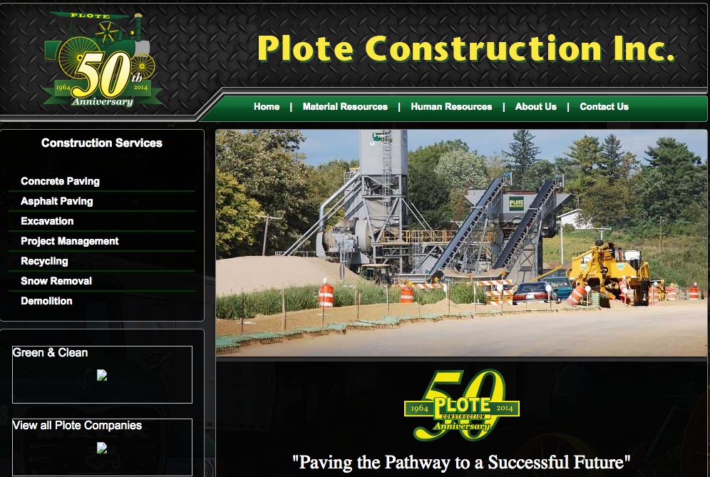 plote construction webpage