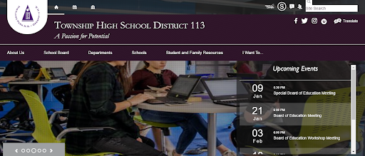 township school web page